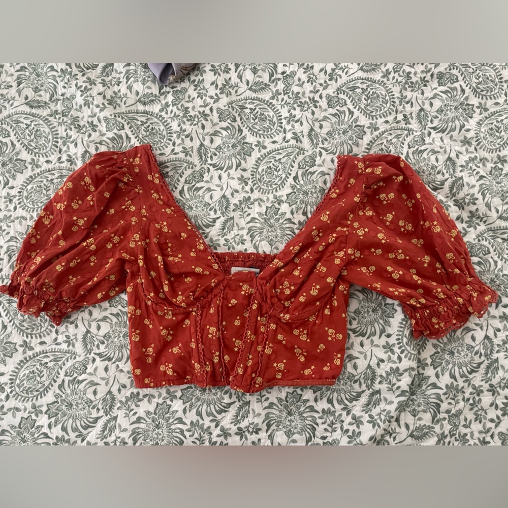 Urban Outfitters Orange Cotton Crop Top